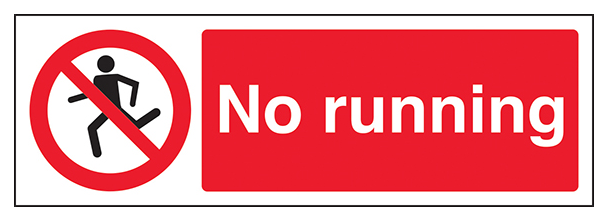 No Running With Man Landscape