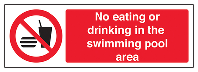 No Eating Or Drinking In The Swimming Pool Area Landscape