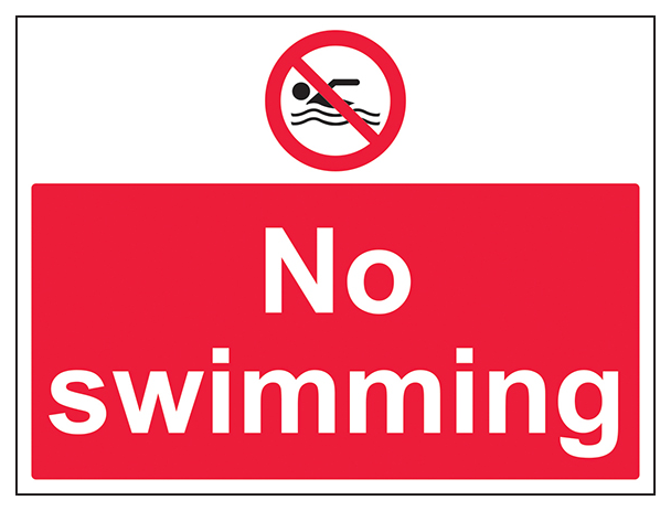 No Swimming Large Landscape