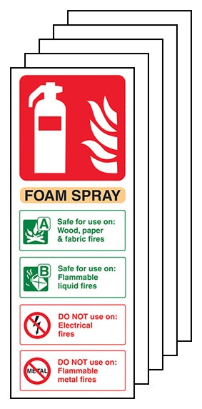 5 Pack Foam Spray Fire Extinguisher