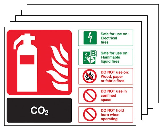 5 Pack Co2 Fire Extinguisher Landscape