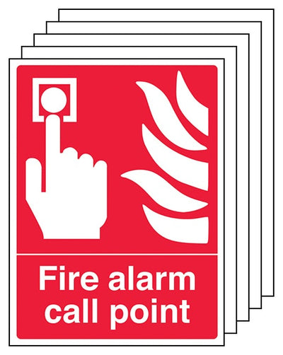 5 Pack Fire Alarm Call Point Portrait