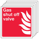 5-Pack Gas Shut Off Valve - Square