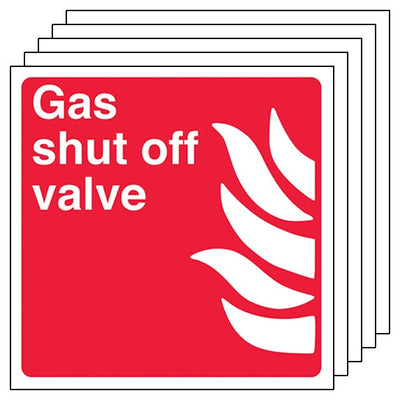 5 Pack Gas Shut Off Valve Square