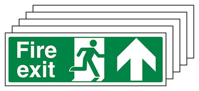 5 Pack Fire Exit Arrow Up