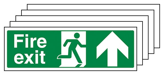 5 Pack Fire Exit Arrow Up