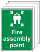 5-Pack Fire Assembly Point with Family - Portrait