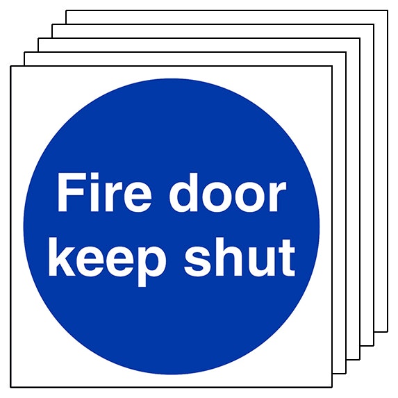 5 Pack Fire Door Keep Shut