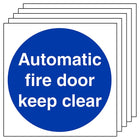 5-Pack Automatic Fire Door Keep Clear
