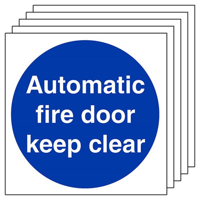 5 Pack Automatic Fire Door Keep Clear