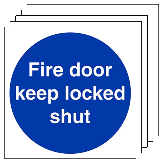 5 Pack Fire Door Keep Locked Shut