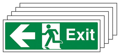 5 Pack Exit Arrow Left Landscape