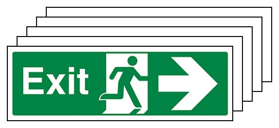 5 Pack Exit Arrow Right Landscape