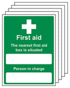 5-Pack The Nearest First Aid Box Is Situated - Portrait