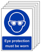 5-Pack Eye Protection Must Be Worn - Portrait