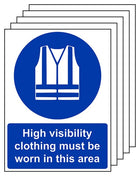 5-Pack High Vis Must Be Worn