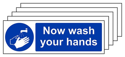 5 Pack Now Wash Your Hands