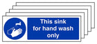 5-Pack This Sink For Hand Wash Only - Landscape