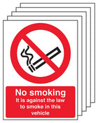 5-Pack No Smoking - Vehicle Sticker