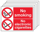 5-Pack No Smoking No Electronic Cigarettes