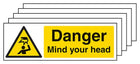 5-Pack Danger Mind Your Head - Landscape
