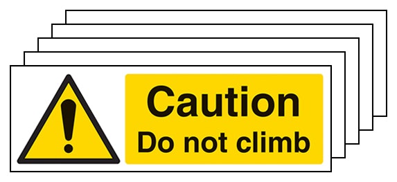 5 Pack Caution Do Not Climb Landscape