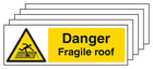 5-Pack Danger Fragile Roof - Landscape