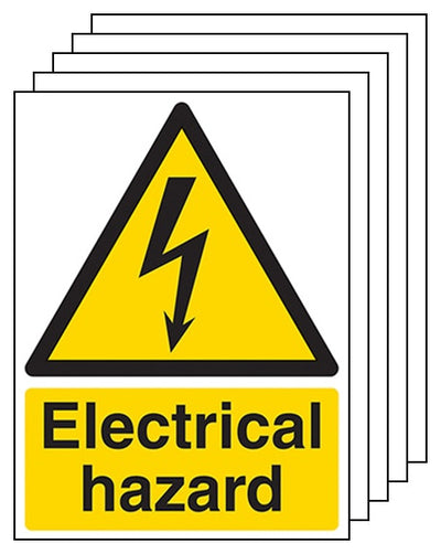 5 Pack Electrical Hazard