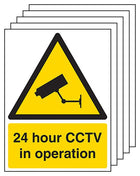 5-Pack 24 Hour CCTV In Operation - Portrait