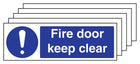 5PK - Fire Door Keep Clear - Landscape