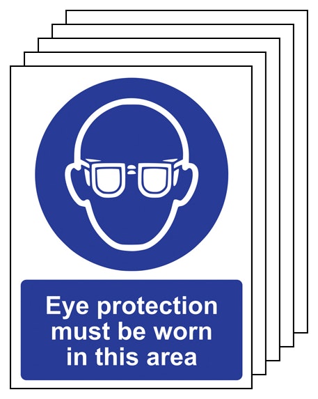 5Pk Eye Protection Must Be Worn In This Area Portrait