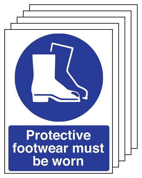 5Pk Protective Footwear Must Be Worn Portrait