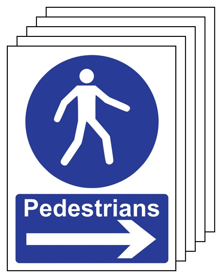 5Pk Pedestrians Arrow Right