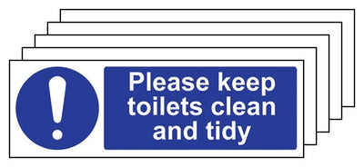 5Pk Please Keep These Toilets Clean And Tidy