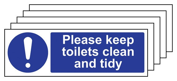 5Pk Please Keep These Toilets Clean And Tidy