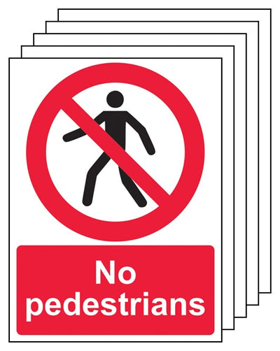 5Pk No Pedestrians Portrait