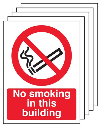 5Pk No Smoking In This Building Portrait