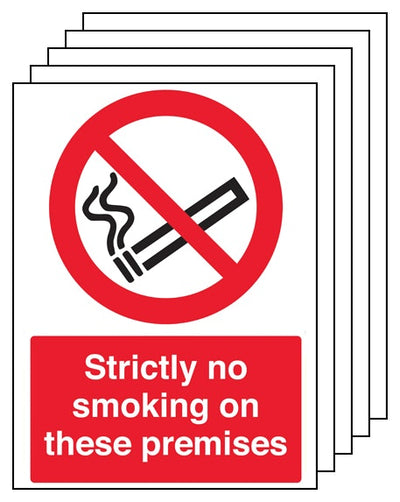 5Pk Strictly No Smoking On These Premises Portrait