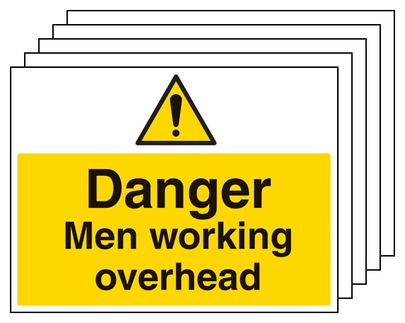 5Pk Danger Men Working Overhead Large Landscape