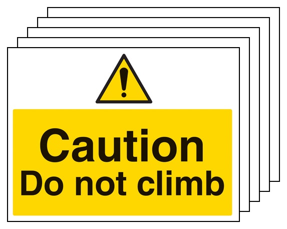 5Pk Caution Do Not Climb Large Landscape