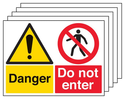 5Pk Danger Do Not Enter Large Landscape