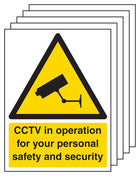 5PK - CCTV In Operation For Your Personal Safety - Portrait