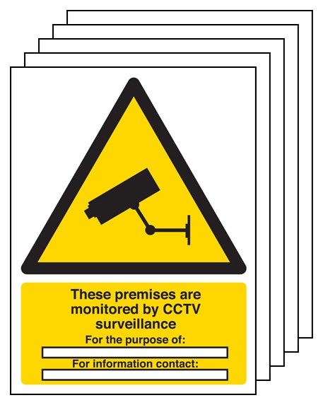 5Pk These Premises Are Monitored By Cctv Portrait