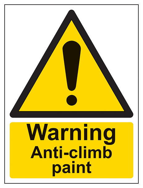 Warning Anti Climb Paint Portrait