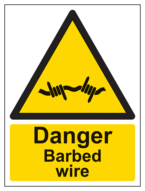 Danger Barbed Wire Portrait
