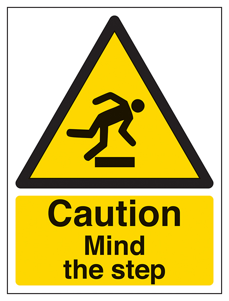 Caution Mind The Step Portrait