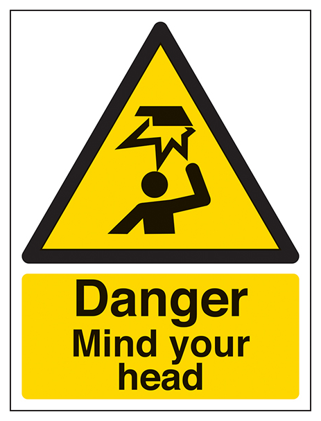 Danger Mind Your Head Portrait