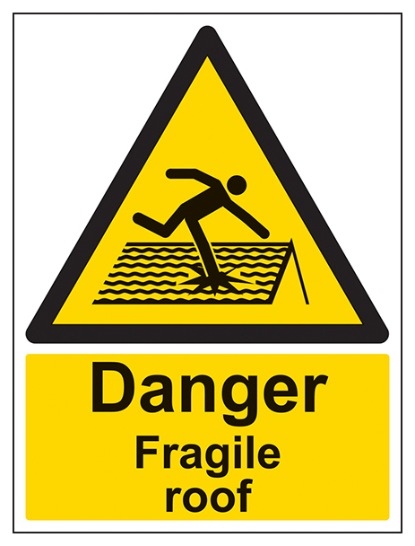 Danger Fragile Roof Portrait