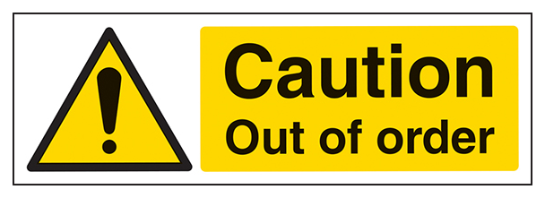Caution Out Of Order Landscape