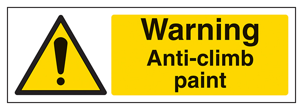 Warning Anti Climb Paint Landscape